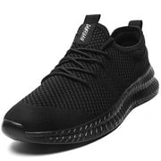 DaoLxi Mens Casual Shoes Low Top Sneaker Black Size 6.5