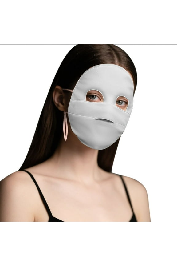 Eye Protection Sunscreen Mask for Women for Summer Cycling with Ice Silk Breathable Facekini Mask Full Face Mask