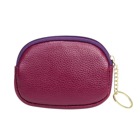 Daolelai Fashion Women's Solid Color Zipper Coin Bag Key Bag Envelope Bag Clutch Bag Coin Purse