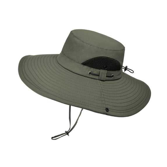 Daolelai Fisherman Hat Men's Summer Hat Large Brim Sunshade Outdoor Hat Mountaineering Sun Protection Breathable Sun Hat Men
