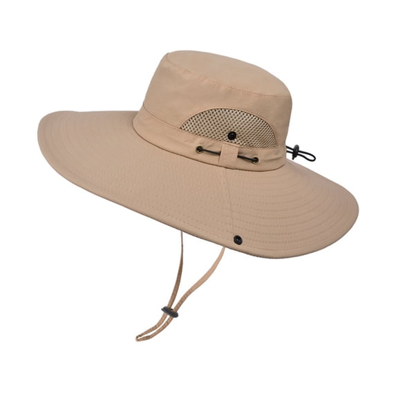 Daolelai Fisherman Hat Men's Summer Hat Large Brim Sunshade Outdoor Hat Mountaineering Sun Protection Breathable Sun Hat Men