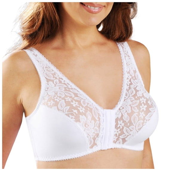 Daolelai Front-Hook Sports Bra Large Size No-Rim Underwear Cross-Border American Style Front-Hook Vest Lace Bra