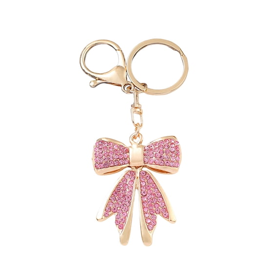 Daolelai Full Diamond Bow Car Keychain Pendant