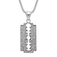 thumbnail image 1 of Daolelai Gold-Plated Diamond Razor Blade Pendant Necklace, 1 of 6