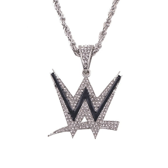 Daolelai -Hop Fashion Trend Men's and Versatile Letter W Diamond Necklace