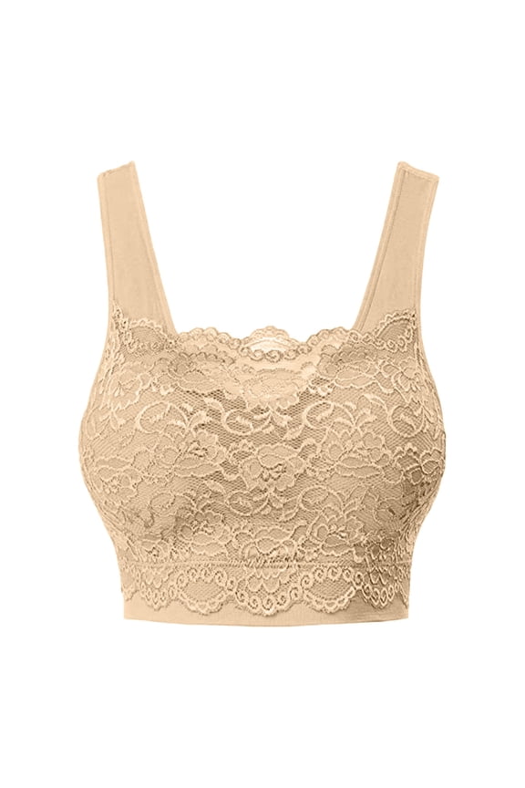 Ladies Lace Panel Sports Bra