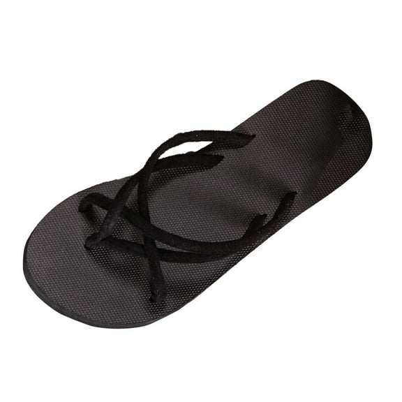 Daolelai Ladies Summer Fashion Solid Color Fabric Flip Flops Beach Slippers