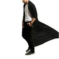 thumbnail image 1 of Daolelai Men's Fashion Long Slim Fit Trench Coat Casual Cape Solid Color Men's Tops, 1 of 5