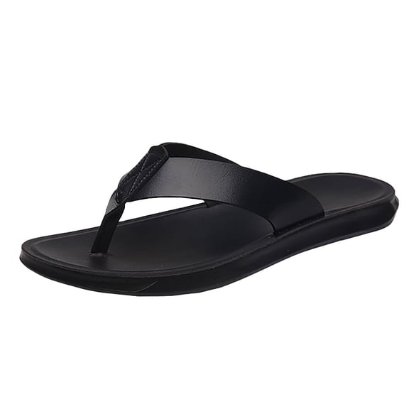 Daolelai Men's Flip-Flops Fashionable Summer New Style Clip-Toe Flat Bottom Comfortable Non- Large Size Beach Slippers