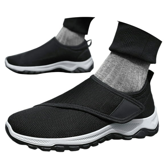 Daolelai Men's Four-Season Mesh Breathable Velcro Casual Sports Shoes