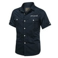 thumbnail image 1 of Daolelai Men's Large Size Workwear Short Sleeve Shirt, 1 of 3