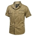 thumbnail image 1 of Daolelai Men's Large Size Workwear Short Sleeve Shirt, 1 of 3