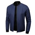 thumbnail image 1 of Daolelai Men's Lightweight Solid Color Stand Collar Jacket, 1 of 9