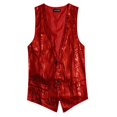 thumbnail image 1 of Daolelai Men's Sequined Suit Vest, 1 of 6