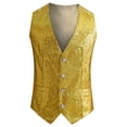 thumbnail image 1 of Daolelai Men's Sequined Vest Casual Vest Waistcoat Suit, 1 of 2