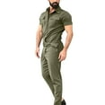 thumbnail image 1 of Daolelai Men's Short-Sleeved Overalls, 1 of 8