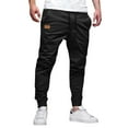 thumbnail image 1 of Daolelai Men's Solid Pocket Drawstring Cargo Pants, 1 of 4