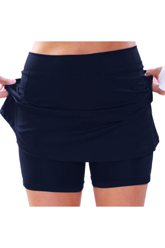 Mid-Waist Culottes for Women with Pockets Sports Casual Two-Piece New Short Skirt