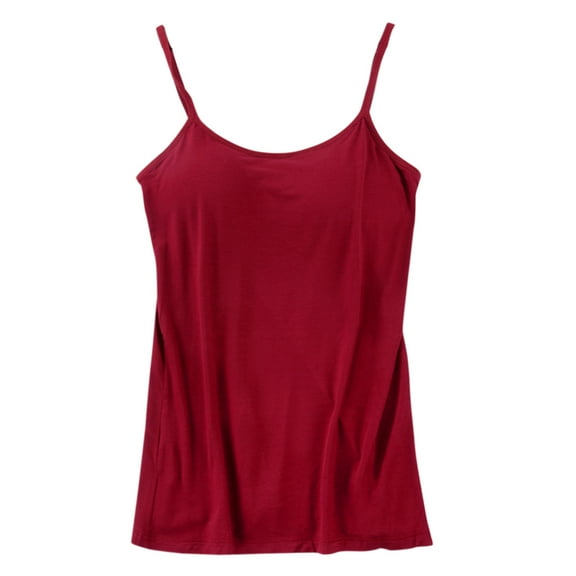 Daolelai Modal Fixed Cup Camisole for Women with Bra Pads, Thin Style with Small Camisole Inside