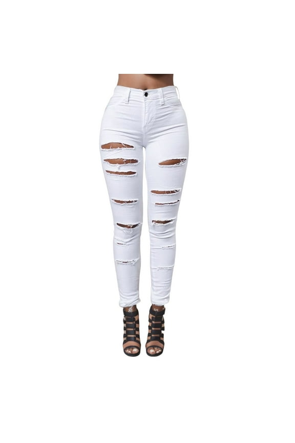 New Ripped Jeans for Women Skinny Jeans