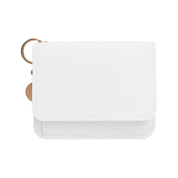 Daolelai New Style Card Holder Short Cute Small Ladies Coin Purse Simple Light Pu Leather Document Storage Bag Thin