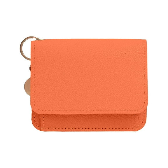 Daolelai New Style Card Holder Short Cute Small Ladies Coin Purse Simple Light Pu Leather Document Storage Bag Thin
