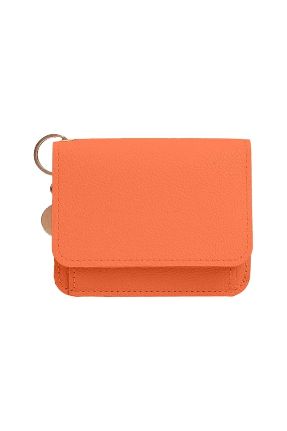 New Style Card Holder Short Cute Small Ladies Coin Purse Simple Light Pu Leather Document Storage Bag Thin