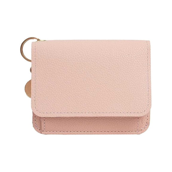 Daolelai New Style Card Holder Short Cute Small Ladies Coin Purse Simple Light Pu Leather Document Storage Bag Thin
