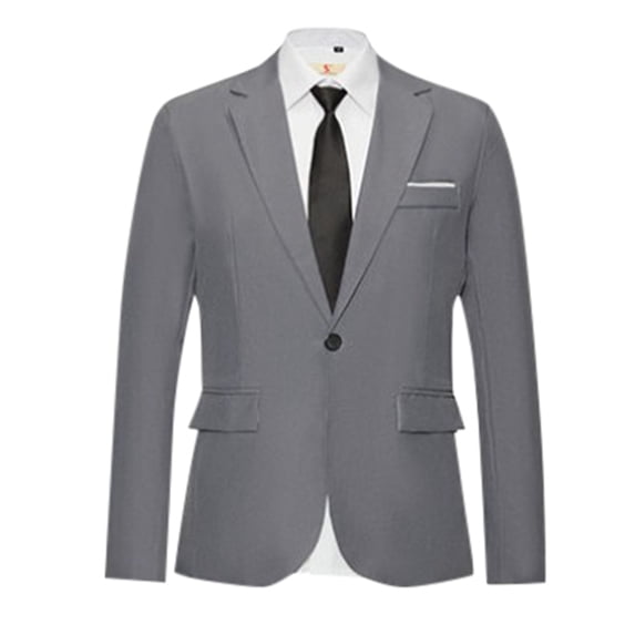 Daolelai Plus Size Men's Business Casual Suits Slim Fit Blazer