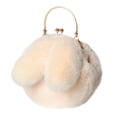 thumbnail image 1 of Daolelai Plush Bunny Bag Women's Diagonal Korean Style Cute Hand-Held Furry Bag Autumn and Winter New Rabbit Ear Clip Bag, 1 of 4