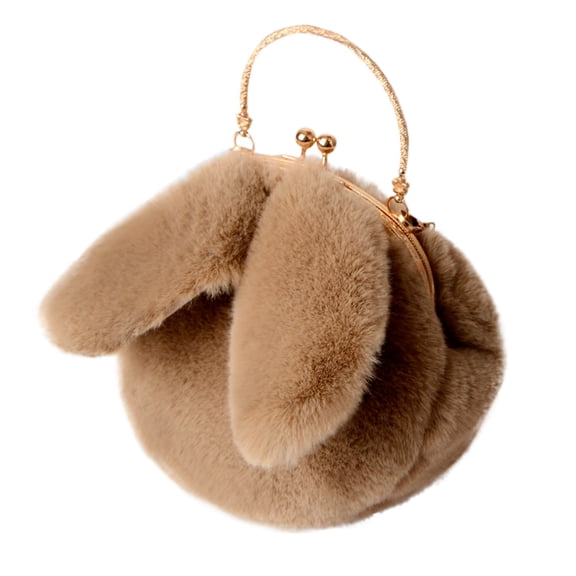 Daolelai Plush Bunny Bag Women's Diagonal Korean Style Cute Hand-Held Furry Bag Autumn and Winter New Rabbit Ear Clip Bag