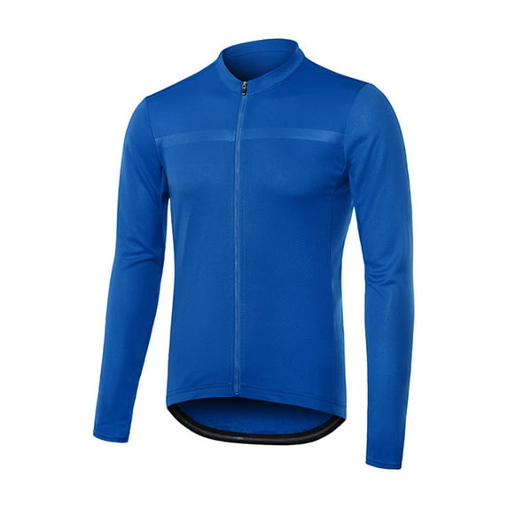 Daolelai Professional Cycling Jersey Road Bike Men's Quick-Drying Breathable Spring and Summer Tops Long Sleeves Solid Color Zipper