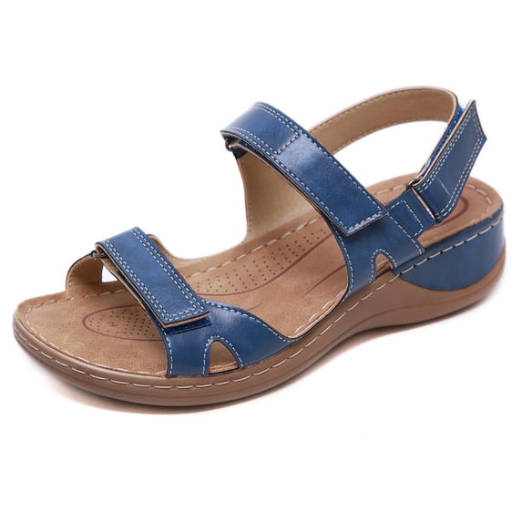 Daolelai Retro Sandals for Women with Stitching and Casual , Large Size Sandals