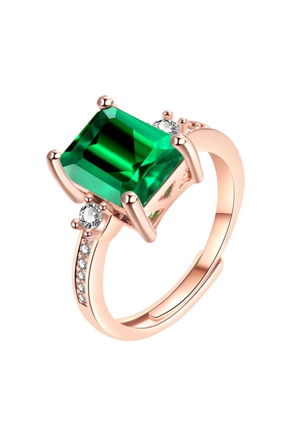 Simulated Green Tourmaline Ring