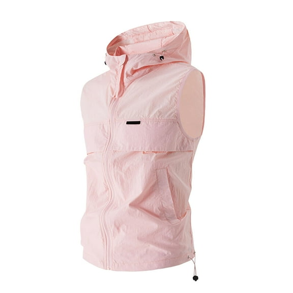 Daolelai Summer New Men's Hooded Sleeveless Vest Vest Sun Protection Clothing