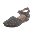 thumbnail image 1 of Daolelai Summer Wedge Heel Open Toe Thick Bottom Hollow Breathable Large Size Women's Sandals, 1 of 6