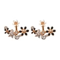 thumbnail image 1 of Daolelai Sunflower Small Flower Earrings with Colored Diamonds, 1 of 4