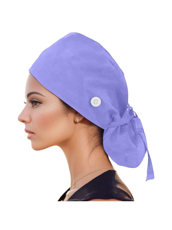 Unisex Cotton Printed Operating Room Hat Doctor Nurse Hat Beautician Dustproof Gourd Hat