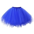 thumbnail image 1 of Daolelai Women's Candy Color Half-Length Mesh Tulle Ball Skirt, 1 of 3
