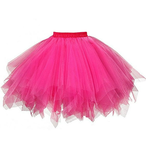 Daolelai Women's Candy Color Half-Length Mesh Tulle Ball Skirt