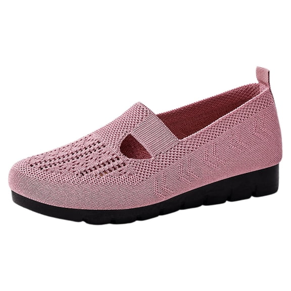 Daolelai Women's Casual Shoes, Women's Summer Breathable Hole Shoes, Slip-On Casual and Comfortable Soft-Soled Mother's Shoes, Sizes 36-43