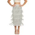 thumbnail image 1 of Daolelai Women's Fashionable and Elegant Tassel Comfortable Slim-Fit Versatile Skirt, 1 of 6