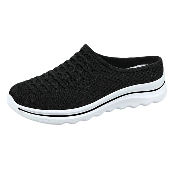 Daolelai Women's Half-Slippers Summer Soft Sole Comfortable Versatile Breathable No Smelly Foot Women's Fashion Single Shoes One-Step Casual Shoes