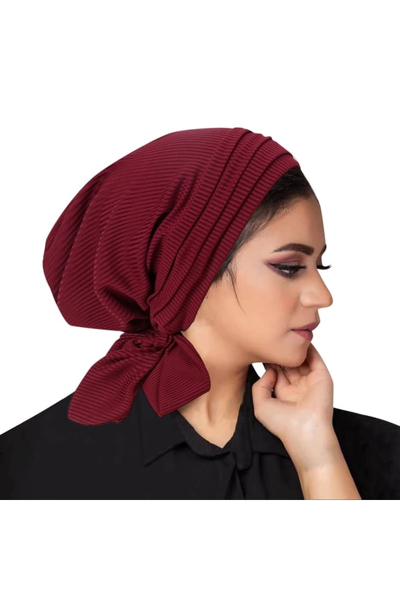 Women's Middle Eastern Head Cover Fashion Elastic Headscarf Malay Indonesian Headscarf