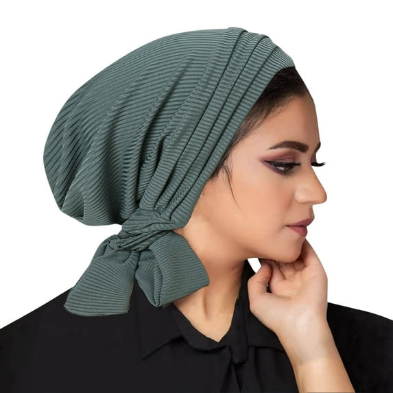 Daolelai Women's Middle Eastern Head Cover Fashion Elastic Headscarf Malay Indonesian Headscarf