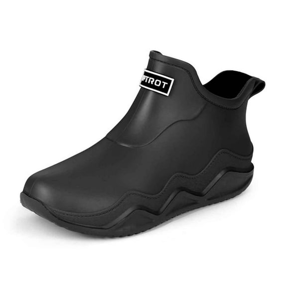 Daolelai Women's New Style Rain Boots Fashionable Color Matching Couple Style Short Rain Boots Rainy Day Outdoor Waterproof Non- Rain Rubber Shoes