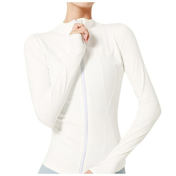 Daolelai Women's Nylon Stand Collar Skinny Running Fitness Jacket