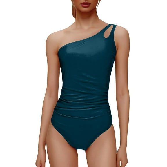 Daolelai Women's One-Piece Swimsuit Women's Off-Shoulder Hollow One-Piece Swimsuit