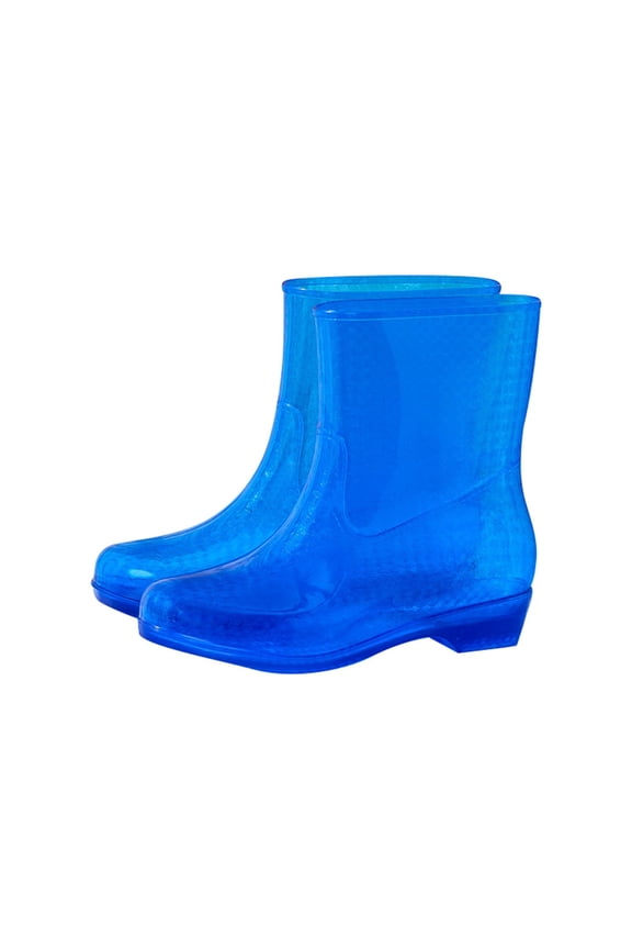 Women's Rain Boots Ladies Fashion Non- Wear-Resistant Waterproof Boots Women's Water Shoes Adult Transparent Overshoes