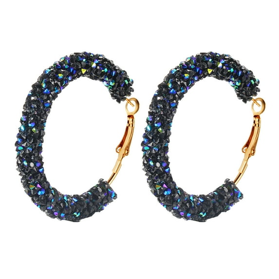 Daolelai Women's Sparkling Hoop Earrings